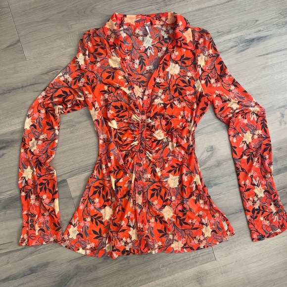Free People button down Lucky Shirtee Small - Picture 2 of 7